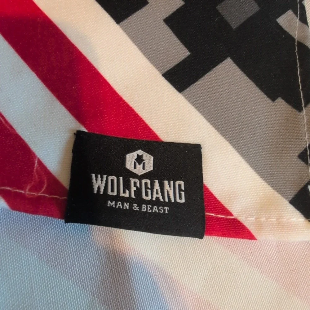 WOLFGANG Man & Beast American Flag Digi Camo Bandana New Dog Hiking USA Made‎